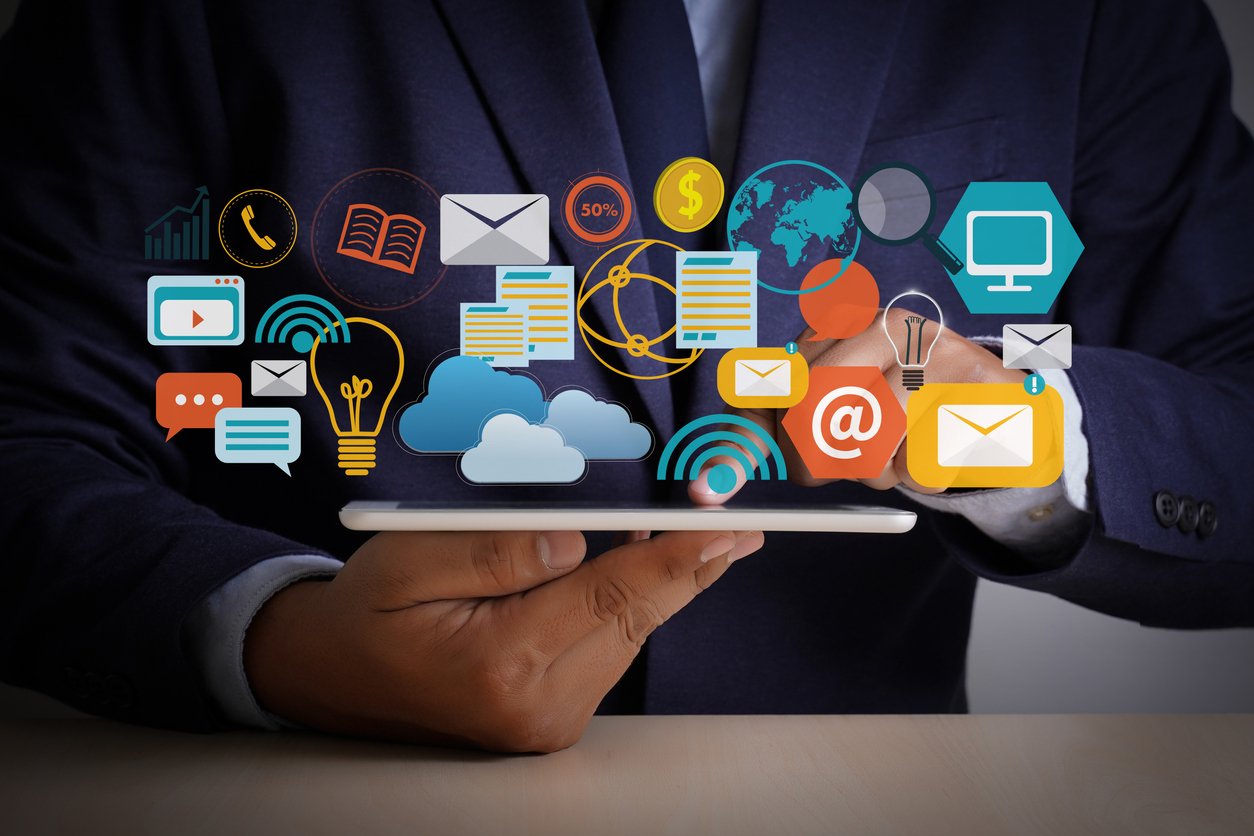 DIGITAL MARKETING new startup project MILLENNIALS Business team hands at work with financial reports and a laptop Internet Marketing